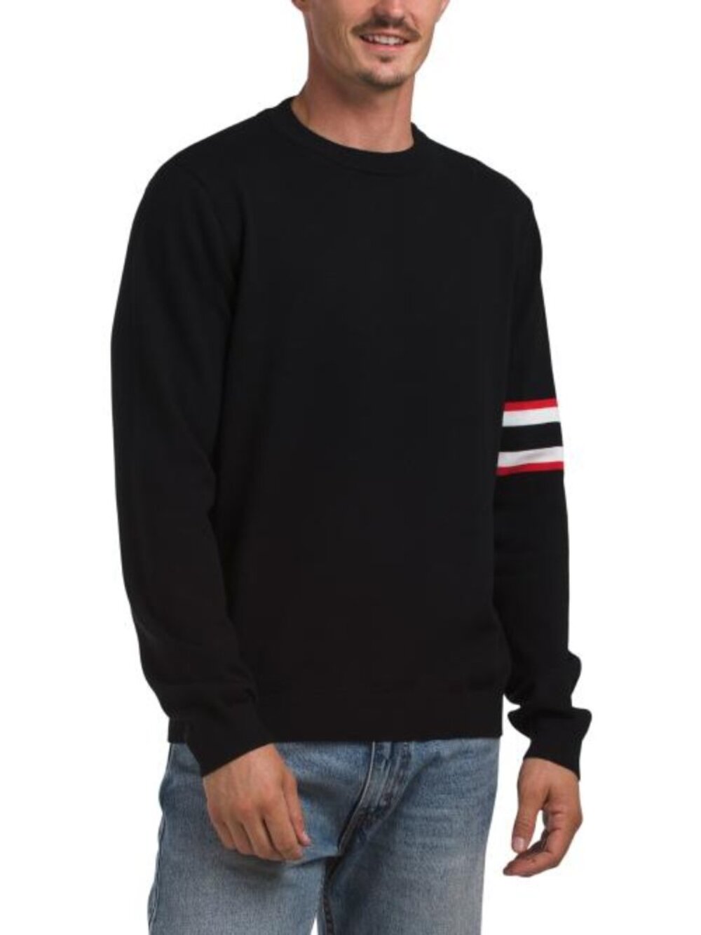 HUNTER Striped Sleeve Sweater